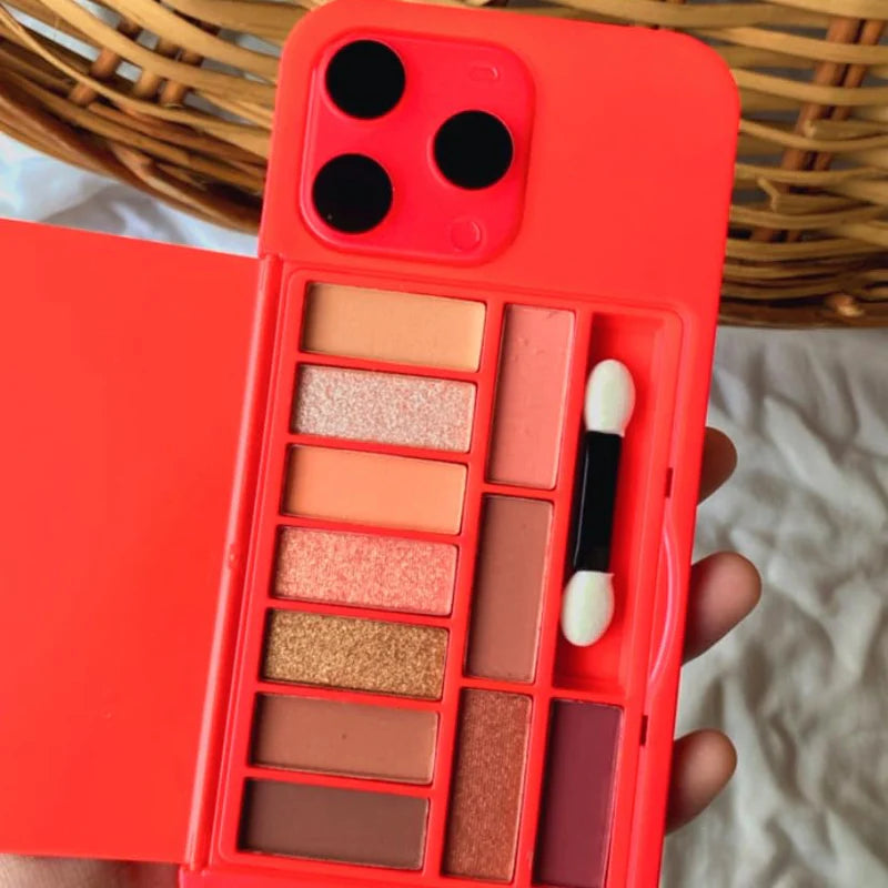 iPhone Makeup Palette, 11 Color Eyeshadow Palette with Mirror Back, Eyeshadow Highlighter Blusher Palette iPhone Makeup Palette, 11 Color Eyeshadow Palette with Mirror Back, Eyeshadow Highlighter Blusher Palette